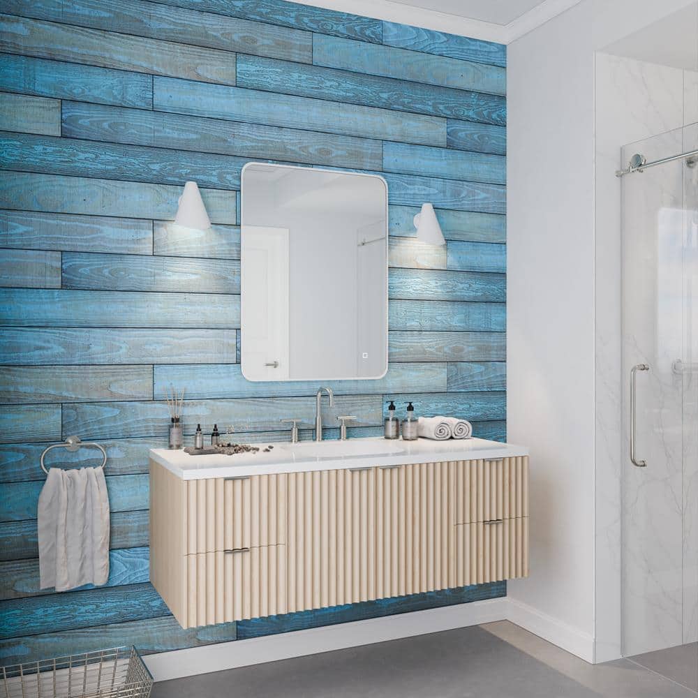 Tiffany Blue Thermally-Modified Pine Barn Wood Wall Planks, 4 ft, 6-Pack