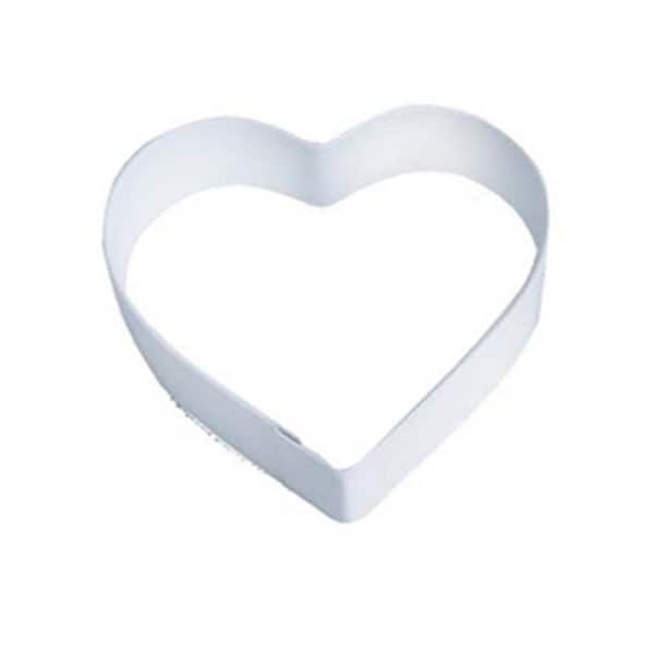 CybrTrayd 12-Piece Heart 3.25 in. White Polyresin Cookie Cutter/Cookie Recipe