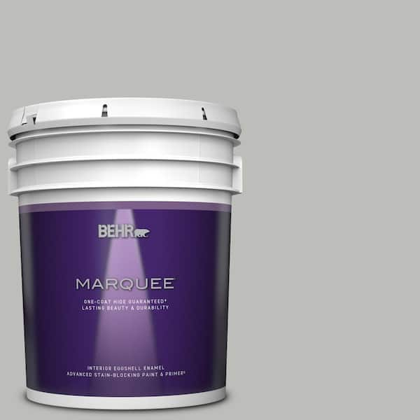 BEHR MARQUEE 5 gal. #PPU24-17 Hailstorm Gray Eggshell Enamel Interior Paint & Primer