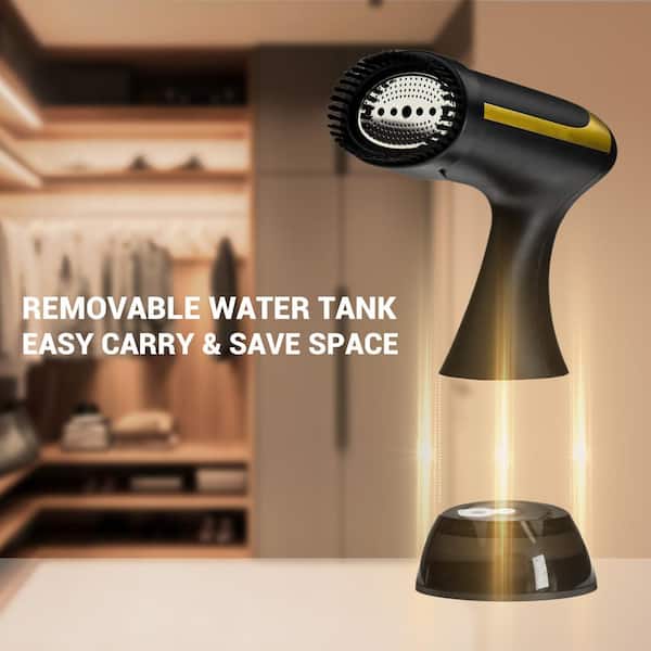 Steamer for Clothes Portable Handheld Garment Travel Steamer for Clothing, 1500W Powerful Fabric Wrinkle Remover, Black