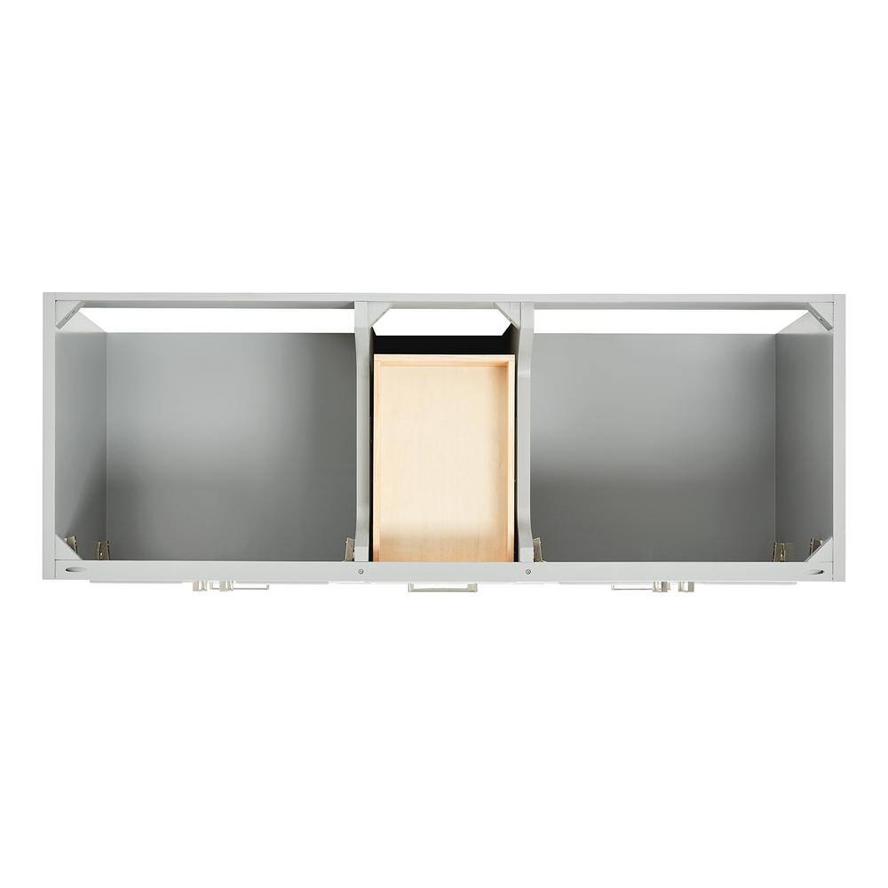 Stafford 61" Light Gray Wood Double Freestanding Vanity Cabinet