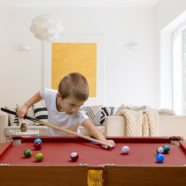 48 in. Mini Table Top Pool Table Game Billiard Set Cues Balls Gift Indoor Sports