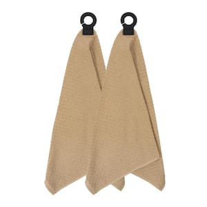 Hook and Hang Biscotti Woven Cotton Kitchen Towel (Set of 2)