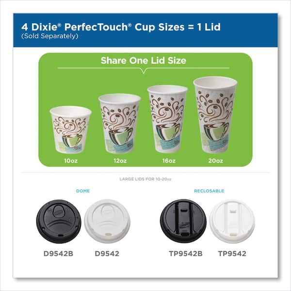 DIXIE PerfecTouch 10 oz. Disposable Paper Cups, Hot Drinks, Coffee