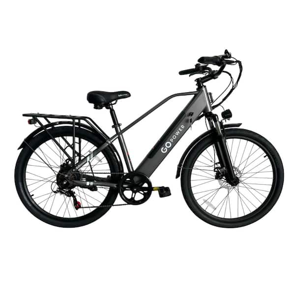 GoPowerBike GoScout Folding Electric Bike 20mph Max Speed & 500W Motor : Gray