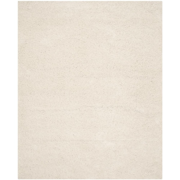 SAFAVIEH Athens Shag White 10 ft. x 14 ft. Solid Area Rug