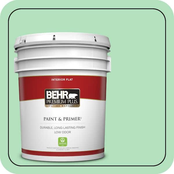 BEHR PREMIUM PLUS 5 gal. #P400-3 Folk Tale Flat Low Odor Interior Paint & Primer