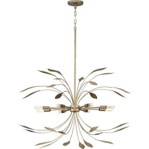 Progress Lighting Zag 3-Light Antique Gold Leaf Chandelier