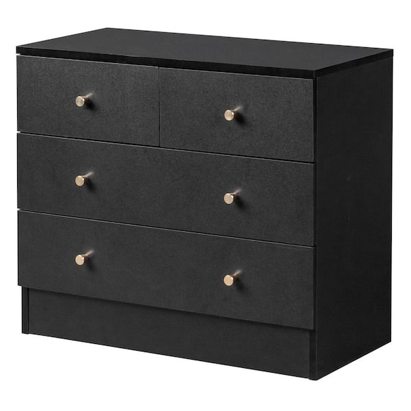 Karl home Black 4-Drawer 25. 98 in. Wide Chest of Drawers