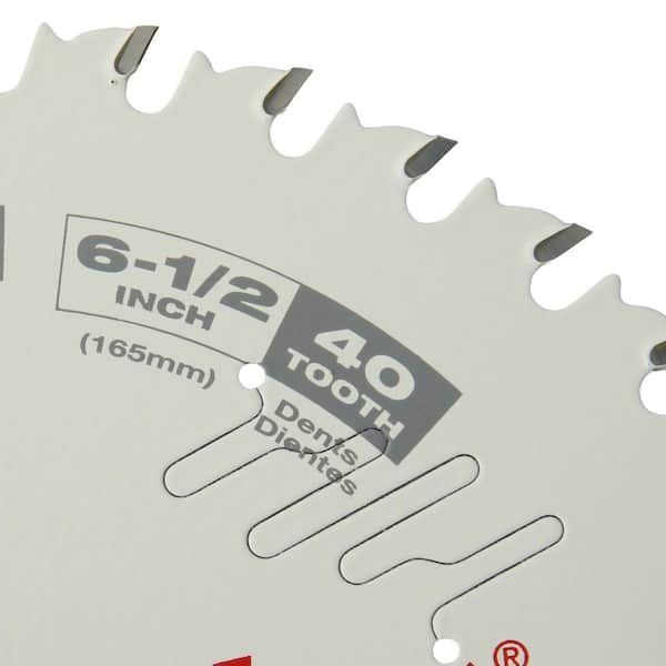 6-1/2 in. x 40-Tooth Fine Finish Circular Saw Blade (2-Pack)