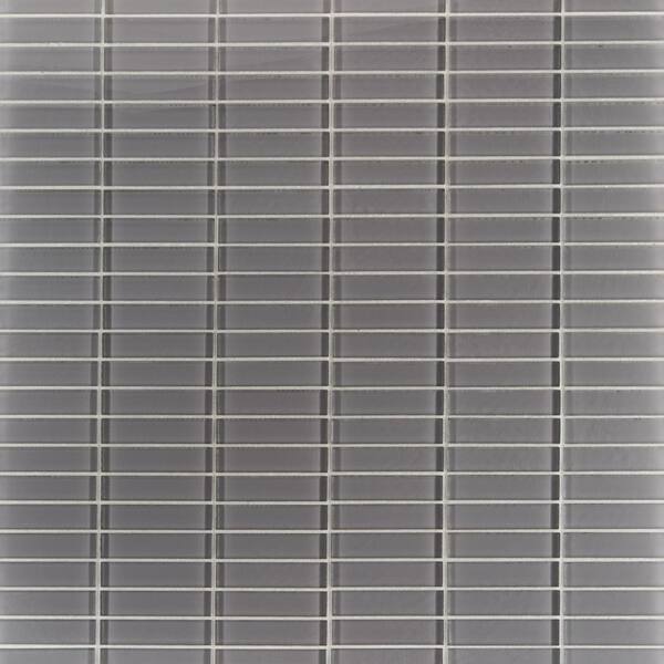 Ivy Hill Tile Contempo Smoke Gray 11.75 in. x 11.75 in. x 8 mm Polished Glass Mosaic Floor and Wall Tile