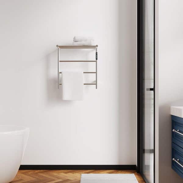 4-Bar Plug-In and Hardwire Towel Warmer in Brushed