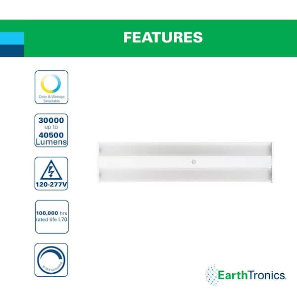 2.6 ft. 200/230/270-Watt Selectable Integrated LED Dimmable Linear High Bay Light, 4000K/5000K