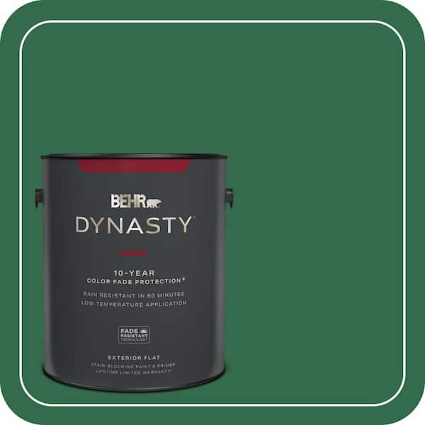 BEHR DYNASTY 1 gal. #S-H-460 Chopped Chive Flat Exterior Stain-Blocking Paint & Primer