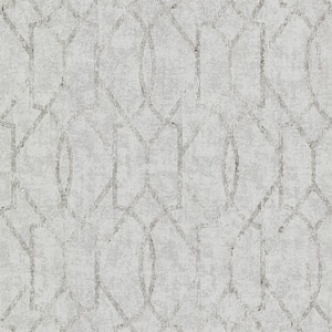 Ziva Platinum Trellis Wallpaper Sample