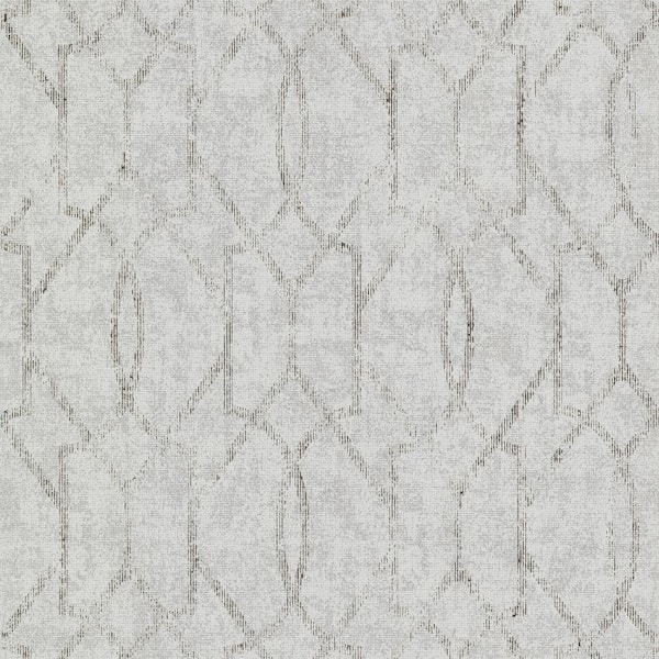 A-Street Prints Ziva Platinum Trellis Wallpaper Sample