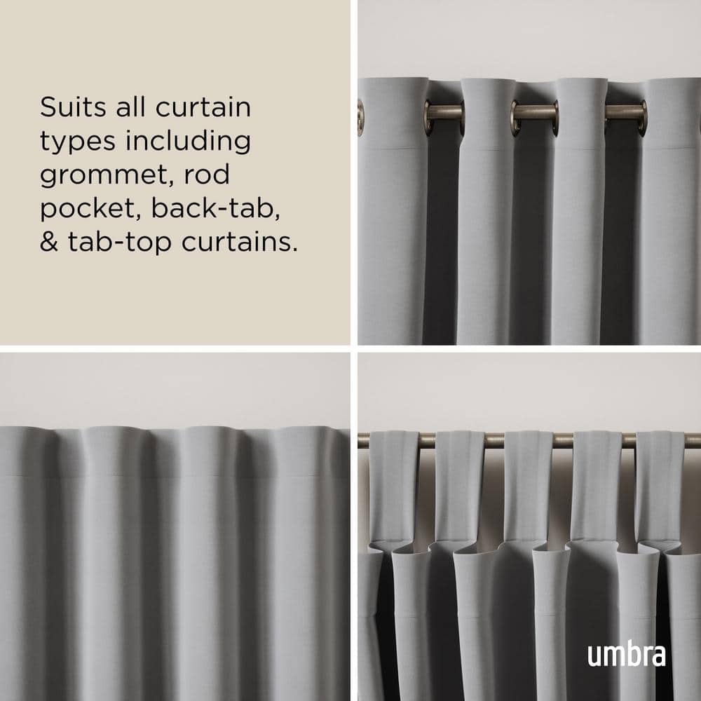 Matte Nickel 66-144" Adjustable Blackout Curtain Rod