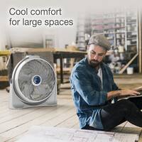 Cyclone Power Circulator 20 in. 3 Speed White Floor Fan with Adjustable Fan Head
