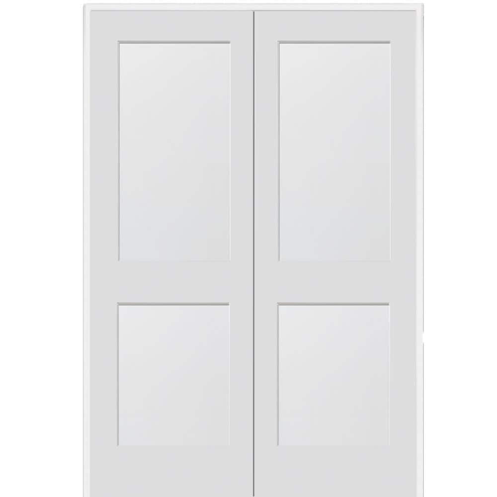 MMI DOOR 60 in. x 80 in. 2-Panel Flat Square Sticking Primed