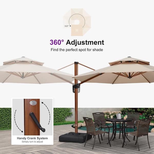 abba patio umbrella cover instructions 7.5FT Lyon Outdoor Patio Outdoor Table Umbrella with Push Button Tilt and Crank Market Umbrella 6 Sturdy Ribs UV Protection Waterproof for Garden Deck Backyard Pool Tan Soaking up the outdoors just