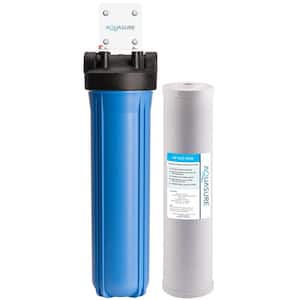 Fortitude High Flow Whole House 25 Micron Sediment Carbon Dual Purpose Water Treatment System 20 in. x 4.5 in.