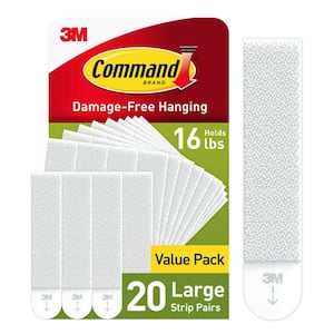 Command 20 lbs. Black Picture Hanging Strips (8-Pack) (8-Pairs of Strips)  17217BLK-ES - The Home Depot