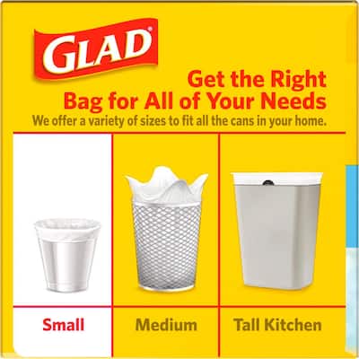 4 Gal. White Fresh Clean OdorShield Quick-Tie Small Trash Bags (26-Count)