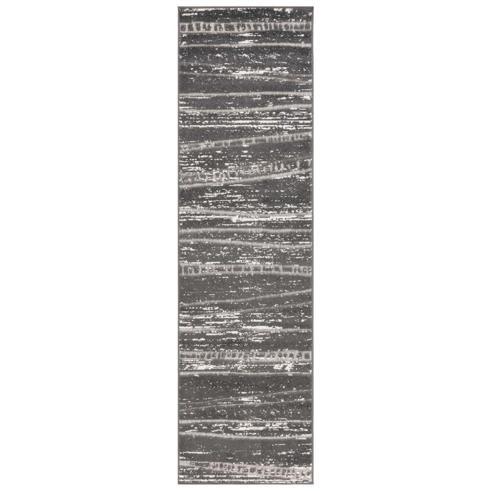 Cottage Gray 2 ft. x 8 ft. Abstract Striped Indoor/Outdoor Runner Rug price history on PriceWatchPro