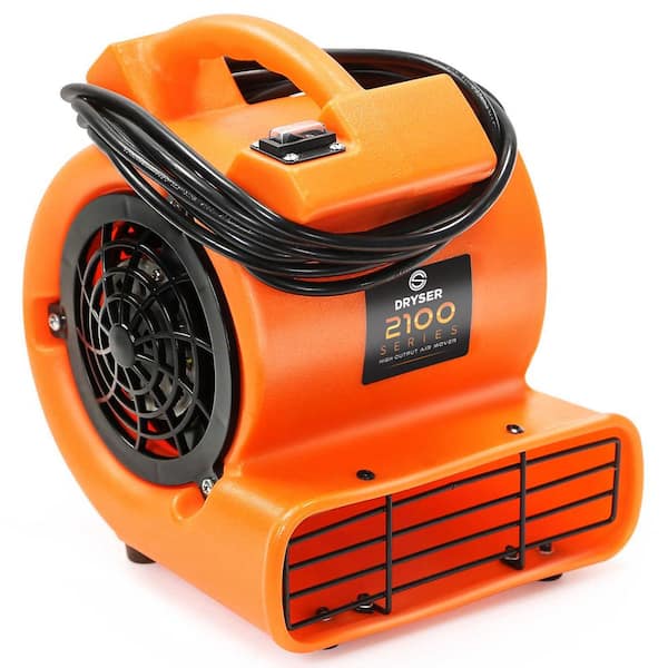 Dryser 1/12 HP 5.5 in. One Speed Mini Blower Fan Air Mover in Orange