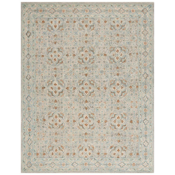 Heritage 10 ft. x 14 ft. Green/Ivory Oriental Area Rug