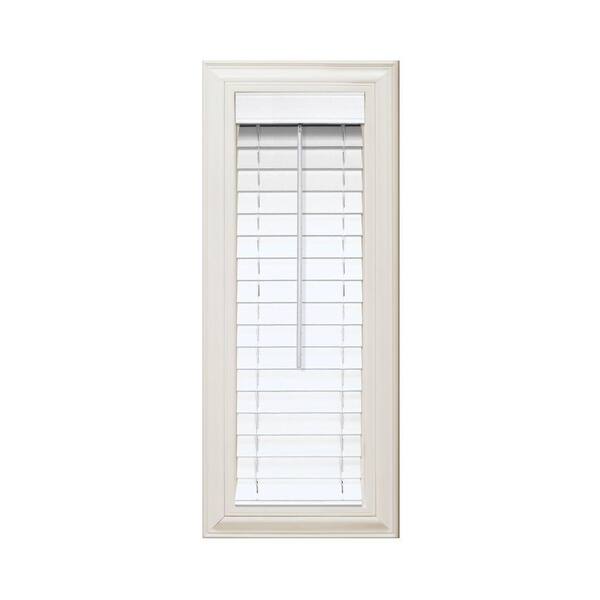 Home Decorators Collection White 2 in. Faux Wood Blind - 10 in. W x 48 in. L (Actual Size 9.5 in. W x 48 in. L )