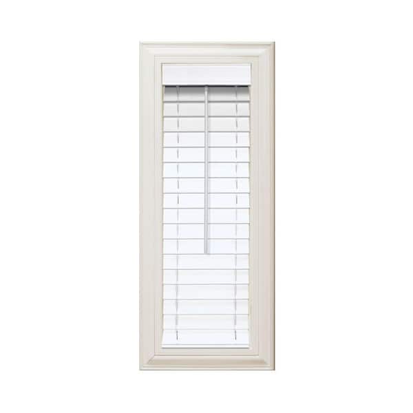 Home Decorators Collection White 2 in. Faux Wood Blind - 10.5 in. W x 48 in. L (Actual Size 10 in. W x 48 in. L )