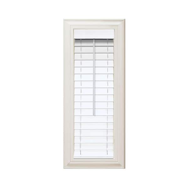 Home Decorators Collection White 2 in. Faux Wood Blind - 11 in. W x 48 in. L (Actual Size 10.5 in. W x 48 in. L )