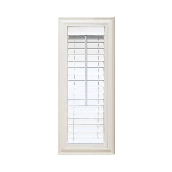 Home Decorators Collection White 2 in. Faux Wood Blind - 11.5 in. W x 48 in. L (Actual Size 11 in. W x 48 in. L )