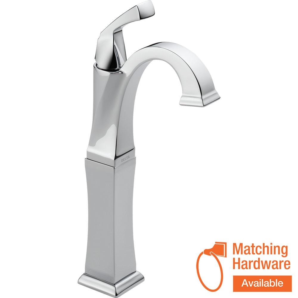 Delta Dryden Single Hole SingleHandle Vessel Bathroom Faucet in Chrome 751DST The Home Depot
