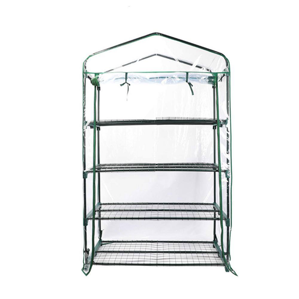 Worth Garden 1.5 ft. L x 3.3 ft. W x 5.3 ft. H 4-Tier Extra-Wide Greenhouse with Metal Frame and PVC Cover -  G310A00