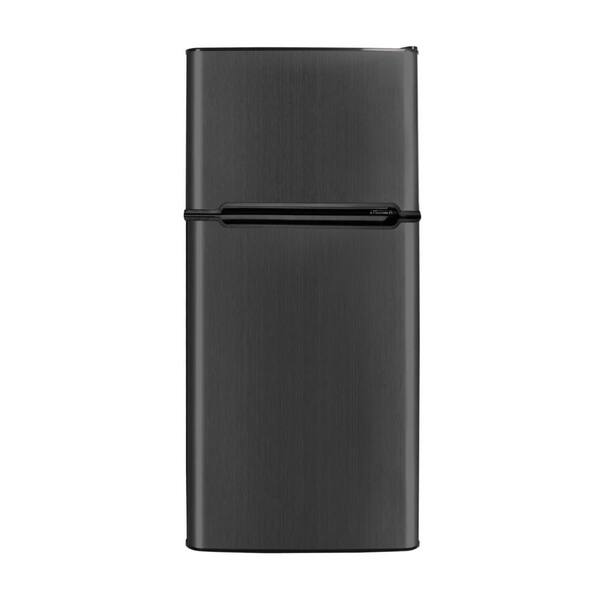 ARCTIC CHEF 4.5 cu. ft. 2 Door Mini Fridge in Black Stainless Steel