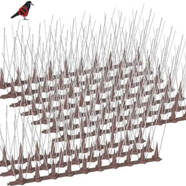 16-Pack Stainless Steel Bird Spikes for Outdoor Use, Bird Deterrent Spikes for Pigeons and Other Birds