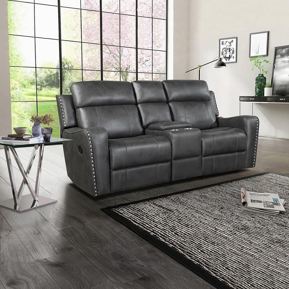 Lazzara Cadmus 72 in W Microfiber Fabric 2-Seater Manual Double