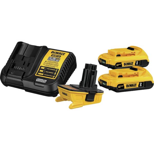 18-Volt to 20-Volt MAX Lithium-Ion Battery Adapter Kit (2-Pack) and 20-Volt MAX Compact Lithium-Ion 4.0Ah Battery Pack