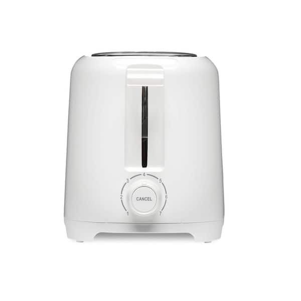 700-Watt 2-Slice Wide Slot White Toaster