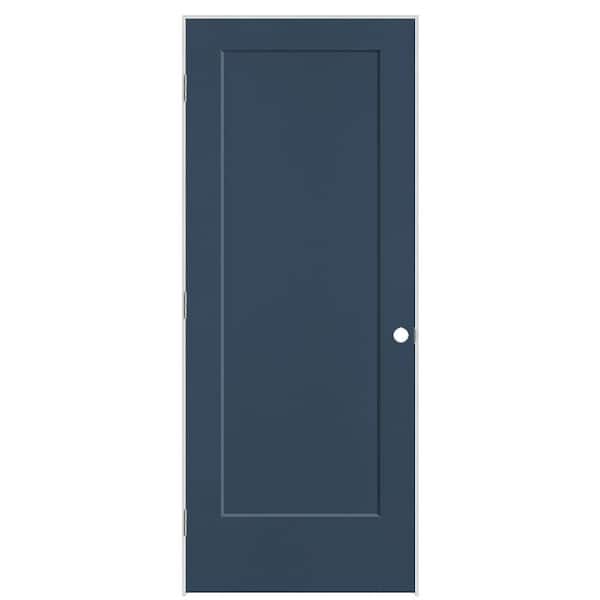 Masonite 32 in. x 80 in. 1-Panel Lincoln Park Right-Hand Hollow Core Night Tide Molded Composite Single Prehung Interior Door
