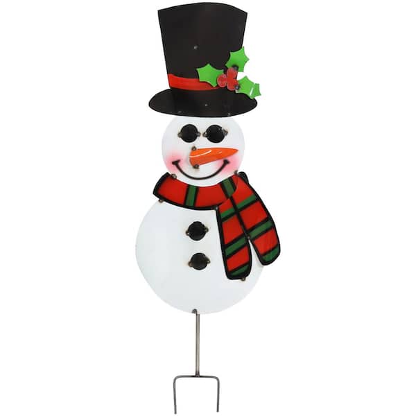 Sunnydaze 50 in. Sunnydaze Rustic Snowman Stake Indoor/Outdoor Holiday Decoration
