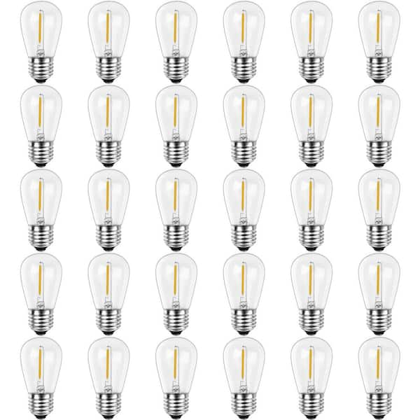 11-Watt Equivalent S14 Shatter-Resistant String Light Edison LED Bulbs Warm White 2700K (30-Pack)