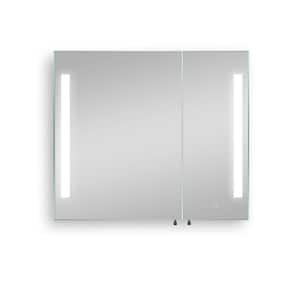 30 in. W x 26 in. H Rectangular Metal Medicine Cabinet with Mirror