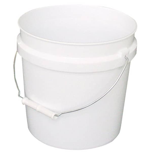Case of 10 Plastic 2 Gallon Pails White Heavy Duty Pail Bucket Tools Storage 