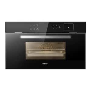 CQ762 30 in. Built In Gas Convention Oven with Steam Cooking Onxy Black Tempered Glass with Stainless Steel
