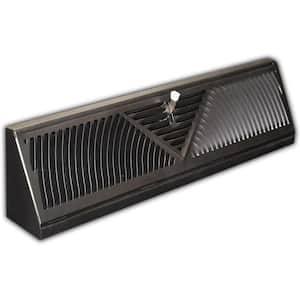 18 in. 3-Way Steel Baseboard Diffuser Supply in Oil Rubbed Bronze