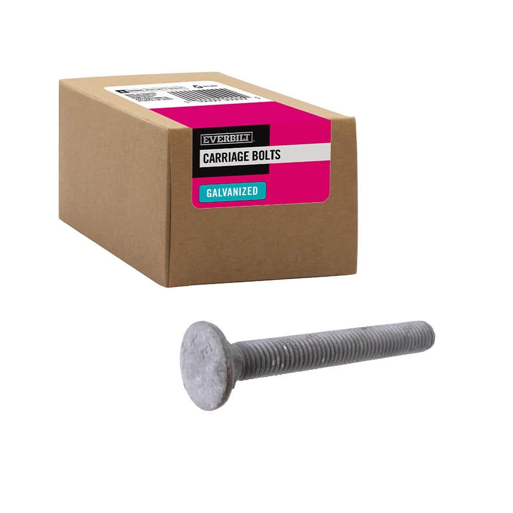 Everbilt 1/2 in.13 x 4 in. Galvanized Carriage Bolt (25Pack) 803600