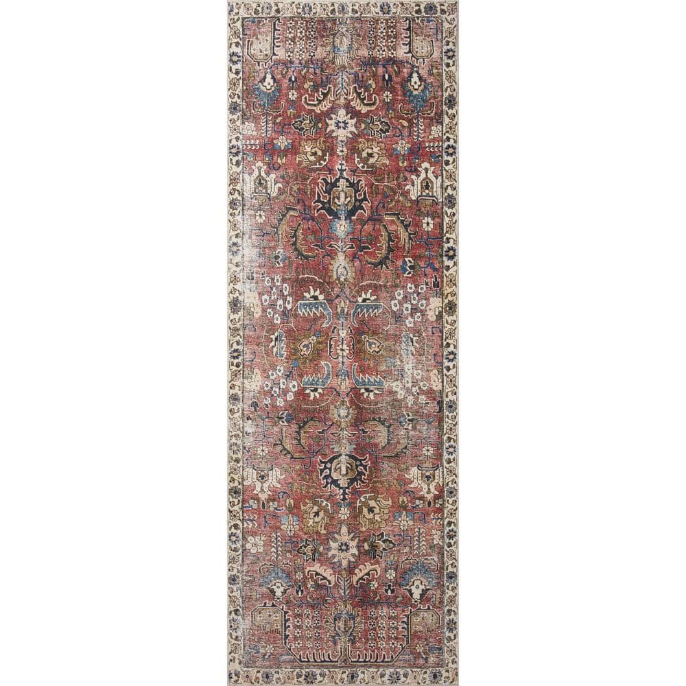 Chris Love Julia Jules Merlot / Multi 2 ft. 6 in. x 9 ft. 6 in. Traditional Runner Rug price history on PriceWatchPro